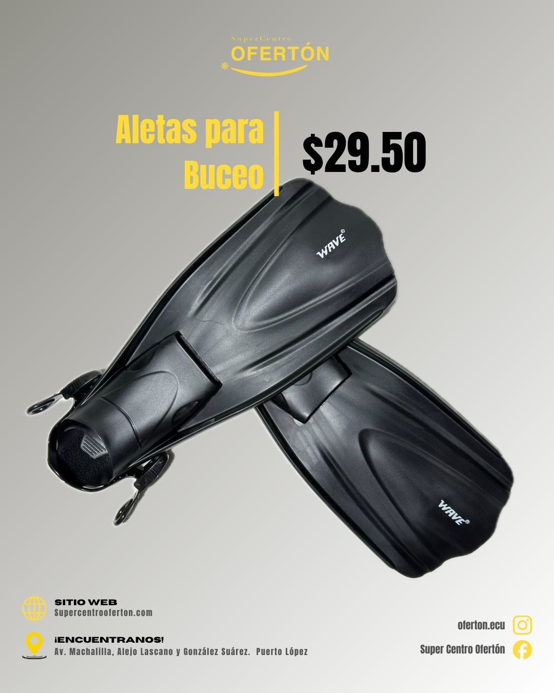 Aletas de Snorkel y Buceo WAVE — Talón Abierto con Correa Ajustable