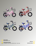 Bicicleta Infantil Aro 12 con Ruedas de Entrenamiento