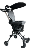 Coche de Paseo para Bebé con Capota Extra Grande y Asiento Transpirable — Negro