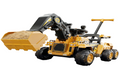 Excavadora Eléctrica Infantil con Pala Frontal, Remolque y Control Remoto — Estilo Construcción