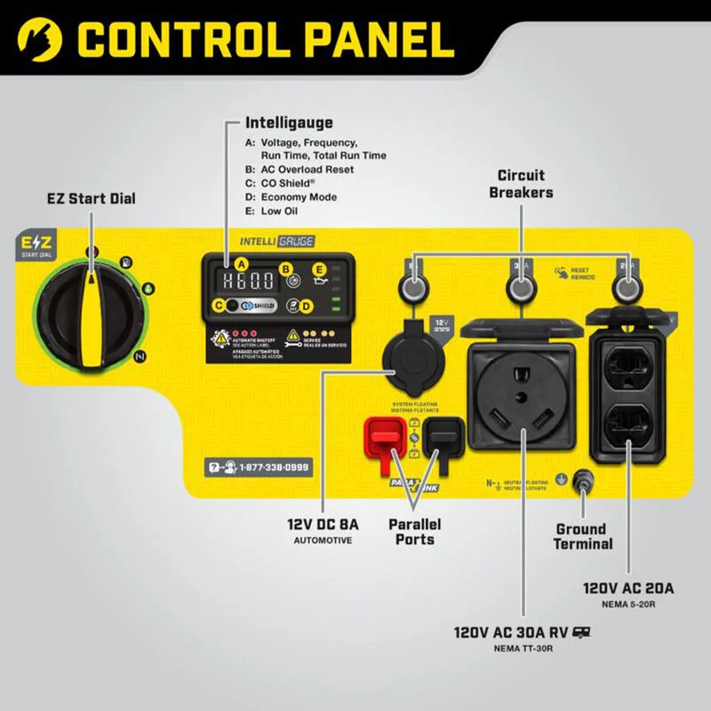 Generador Champion 5300W Dual Fuel (Gasolina y Gas)