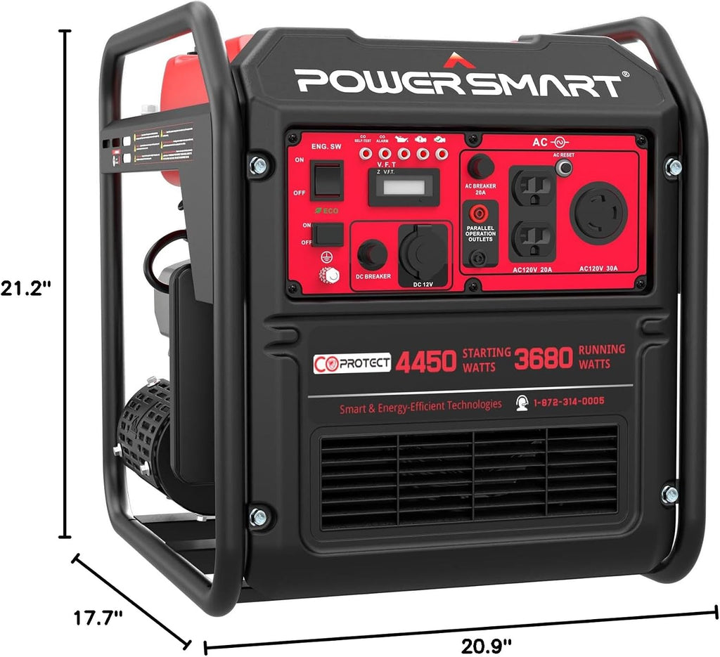 Generador Inverter Power Smart 4450W — Con Sensor CO Protect y Conexión en Paralelo