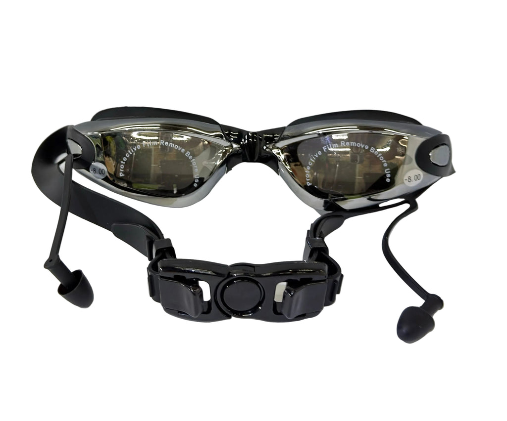 Goggles de Natación con Graduación -8.00 y Tapones de Oídos Incluidos