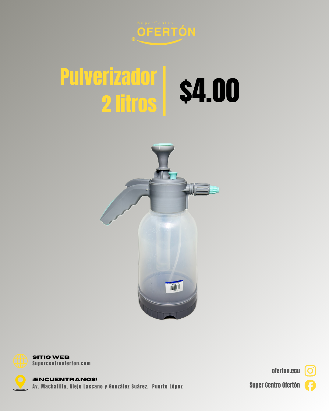Fumigadora de Presión  2 Litros