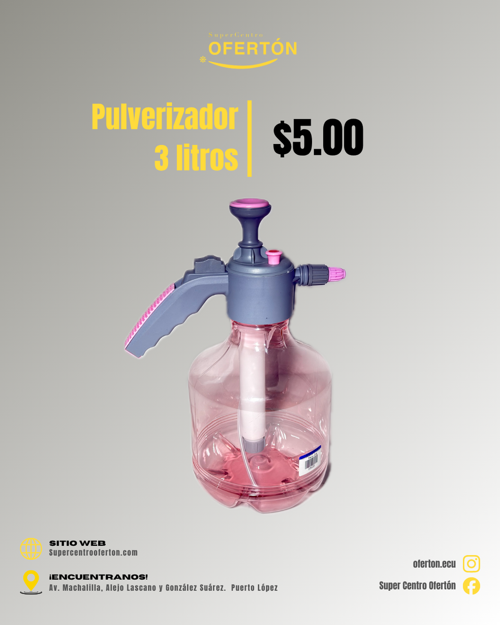 Fumigadora de Presión de 3 Litros