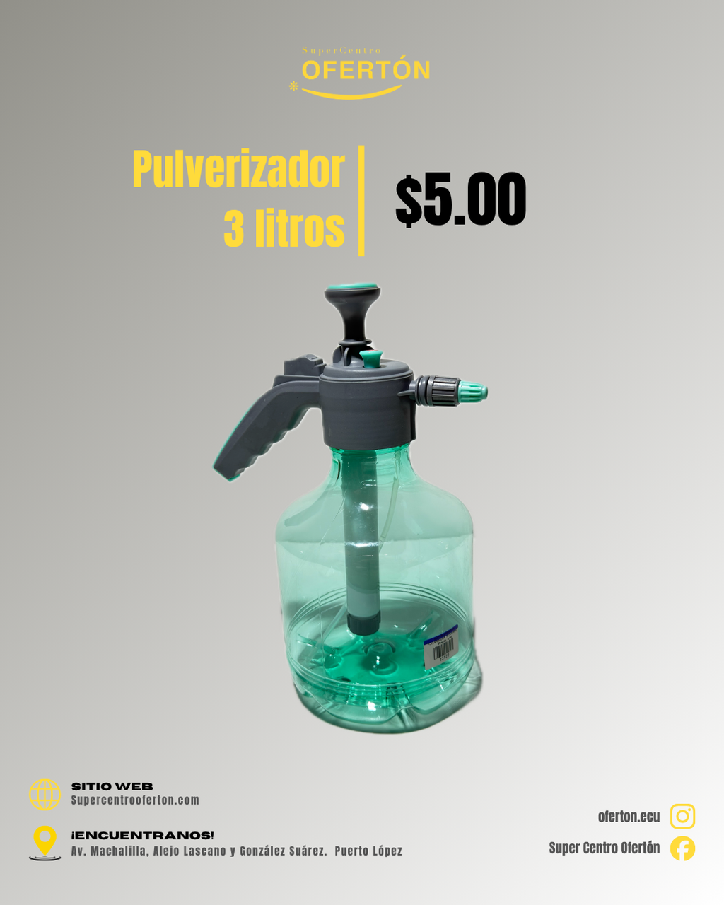 Fumigadora de Presión de 3 Litros