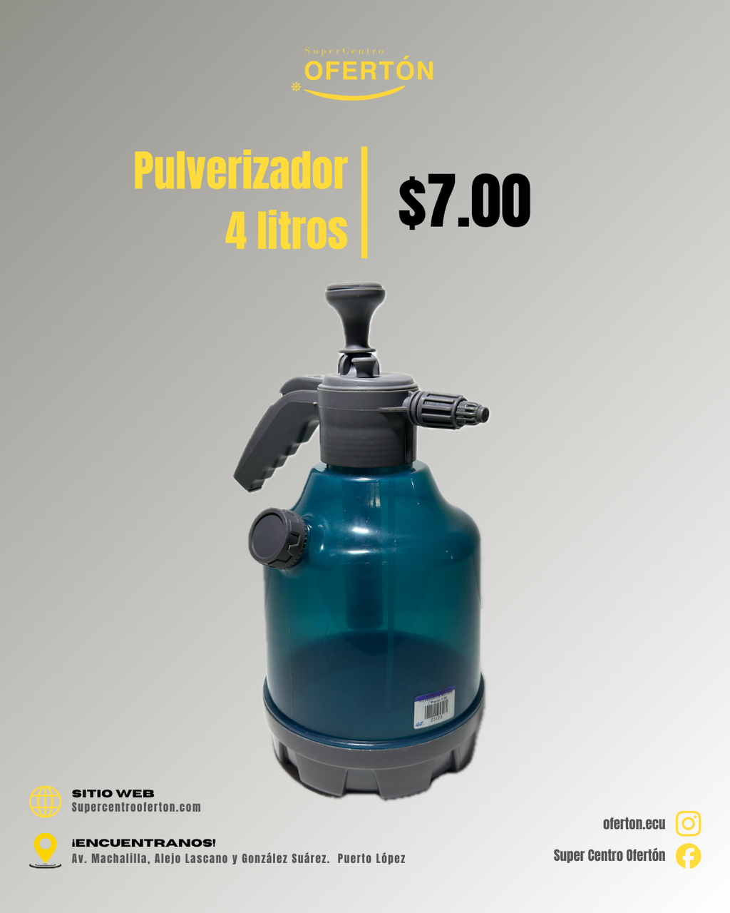 Fumigadora de Presión de 4 Litros + Vaso Medidor