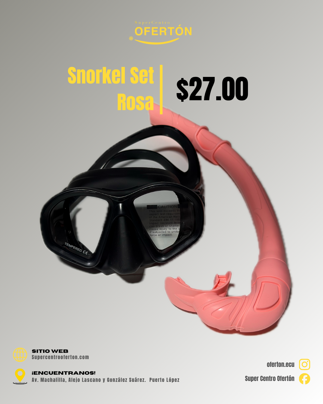 Set de Snorkel con Máscara y Tubo