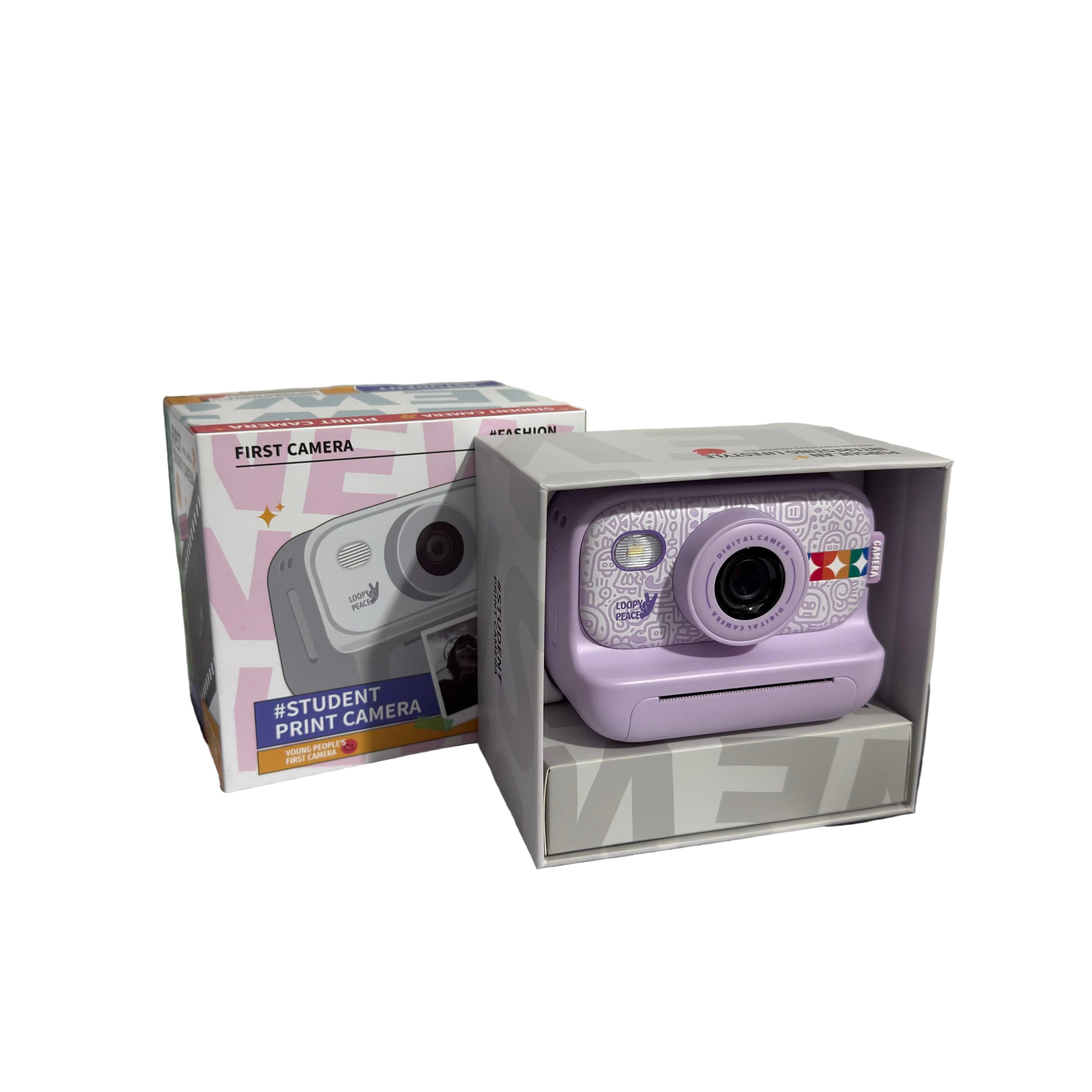 Cámara Digital Infantil con Impresora Integrada — Fotos Instantáneas, Video 1080P, Recargable