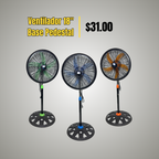 Ventilador de Pedestal 18" con Base Redonda