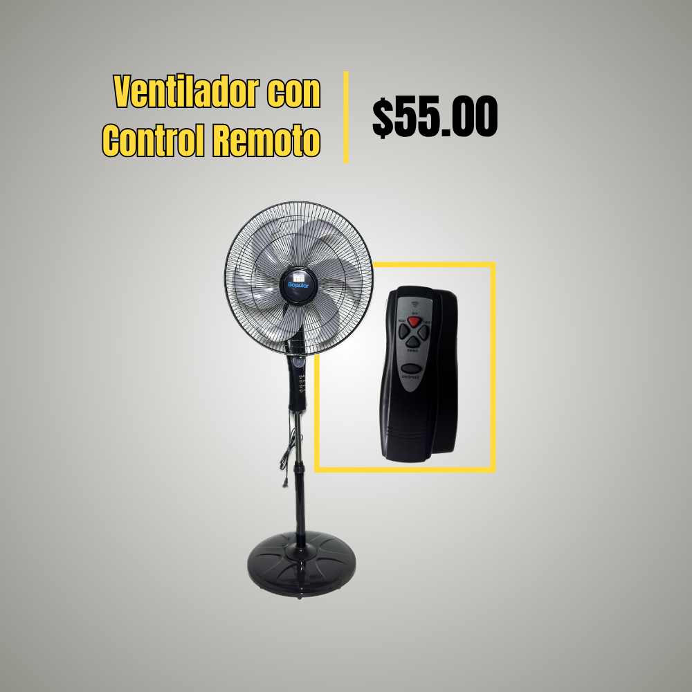 Ventilador de Pedestal 18" con Control Remoto
