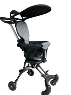 Coche de Paseo para Bebé con Capota Extra Grande y Asiento Transpirable — Negro